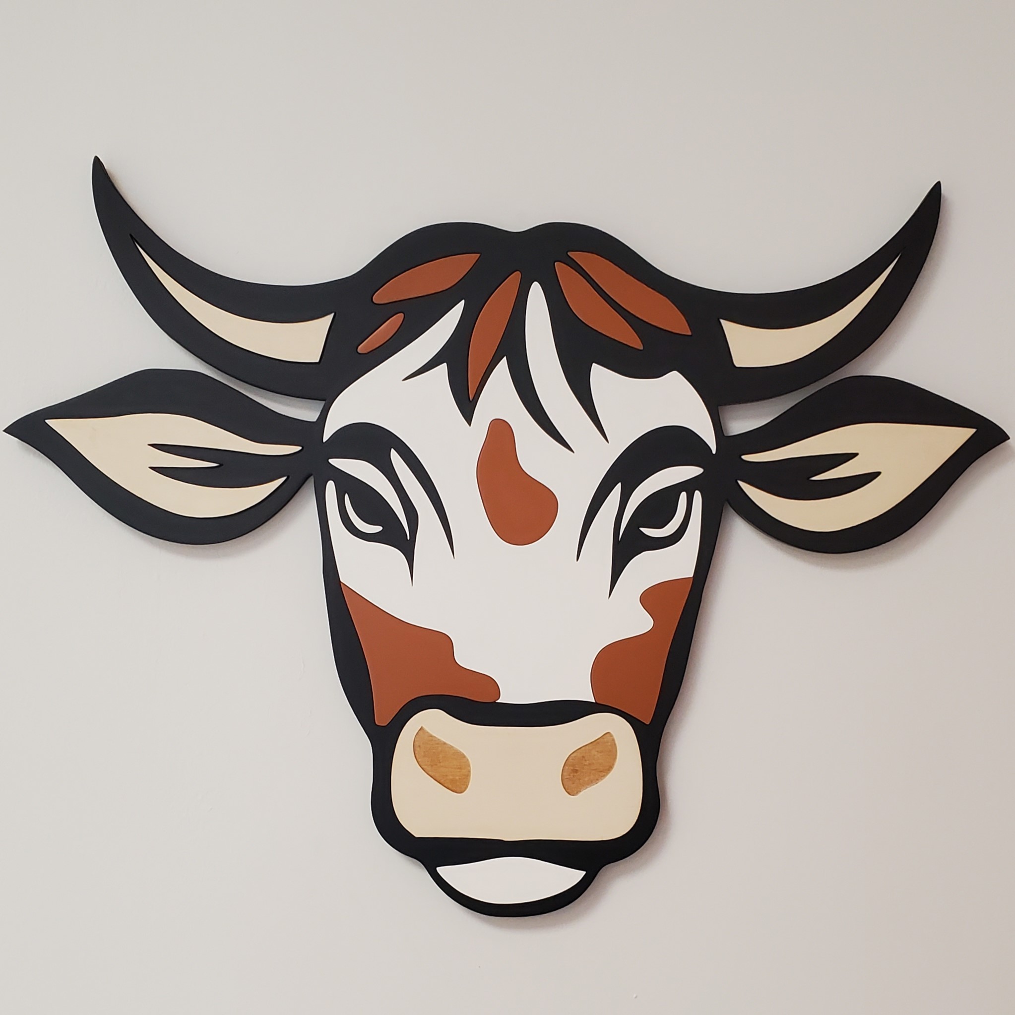 Tableau vache bois Clochette - découpe laser